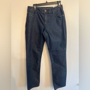 Chicos Womens 0.5‎ US 6 Blue Dark Wash Platinum Denim Ultimate Fit Slim Leg NWT